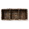 Casafield Set of 2 Water Hyacinth Divided Basket Organizers - Woven Bins for Bathroom, Bedroom, Laundry, Pantry, Shelves